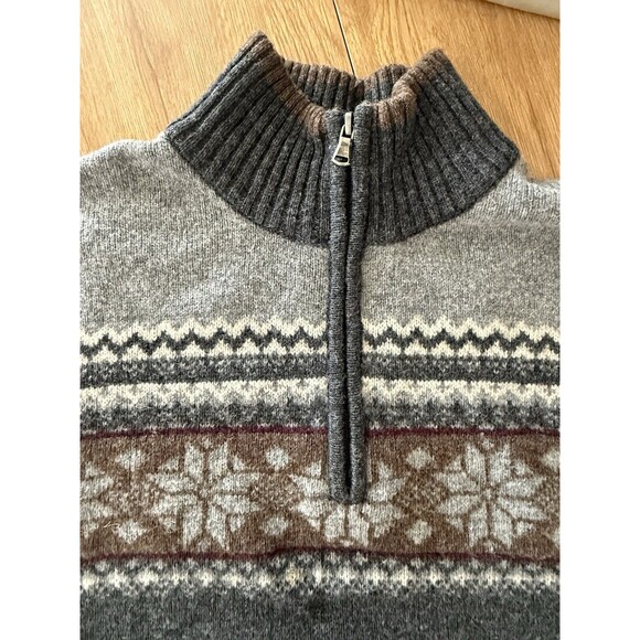 Telluride Mens Large Wool Sweater Cottagecore Granpacore Snowflake Patch Goblin - Picture 2 of 6